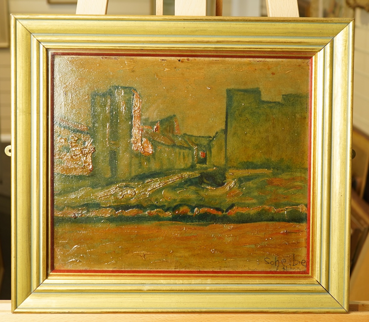 Hugó Scheiber, Hungarian (1873-1950), Modernist industrial landscape